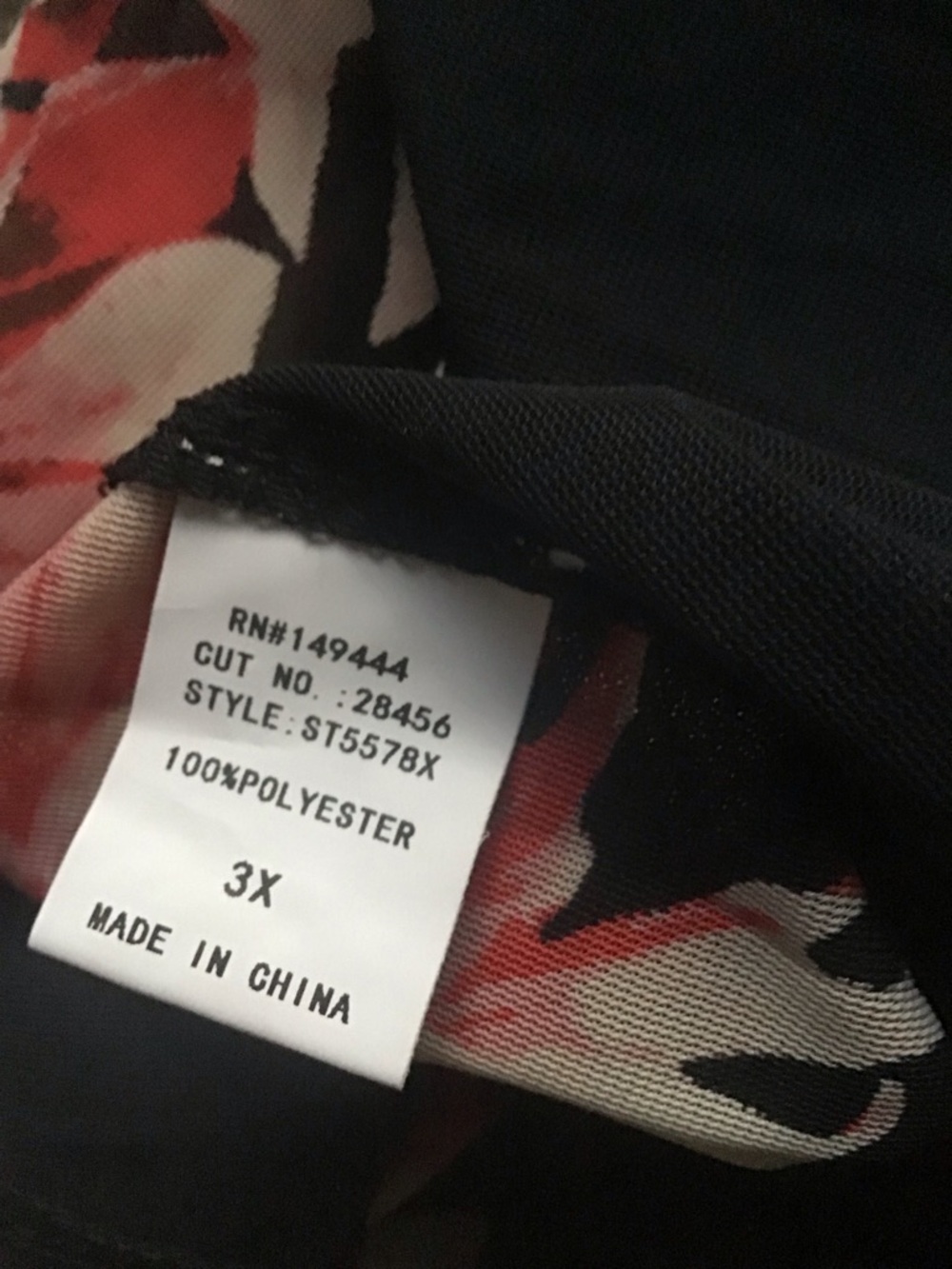 Siren Lily Black Floral Fringe Kimono with Red and Cream Blooms - Picture 2 of 7